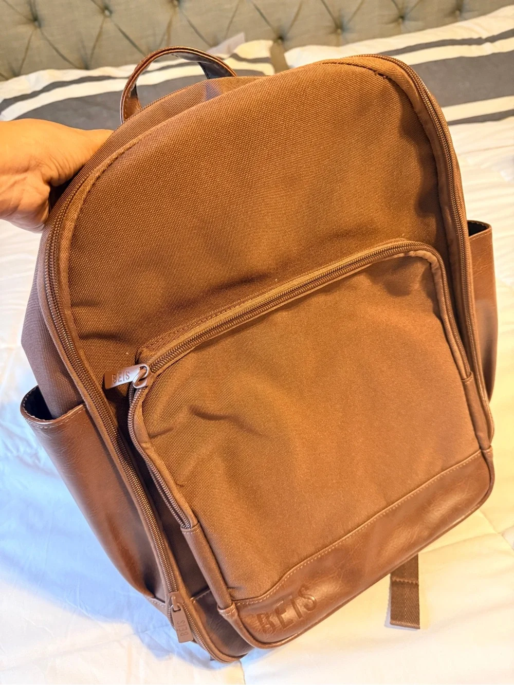 Beis Brown Backpack - Classic Travel & Work Bag